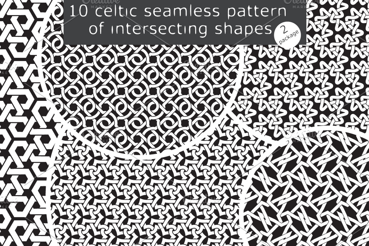 10 celtic patterns. Package 2, a Pattern Graphic by Guten Tag Vector (Photo 2 of 3)