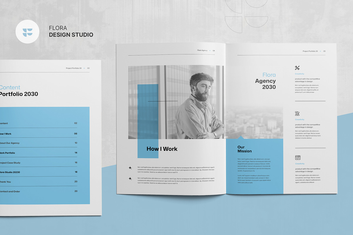 FLORA | Portfolio Template, a Brochure Template by KreateTribe (Photo 8 of 10)