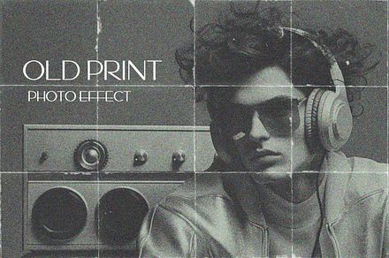 Old Print Photo Effect