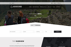 Adventures And Tour PSD Template