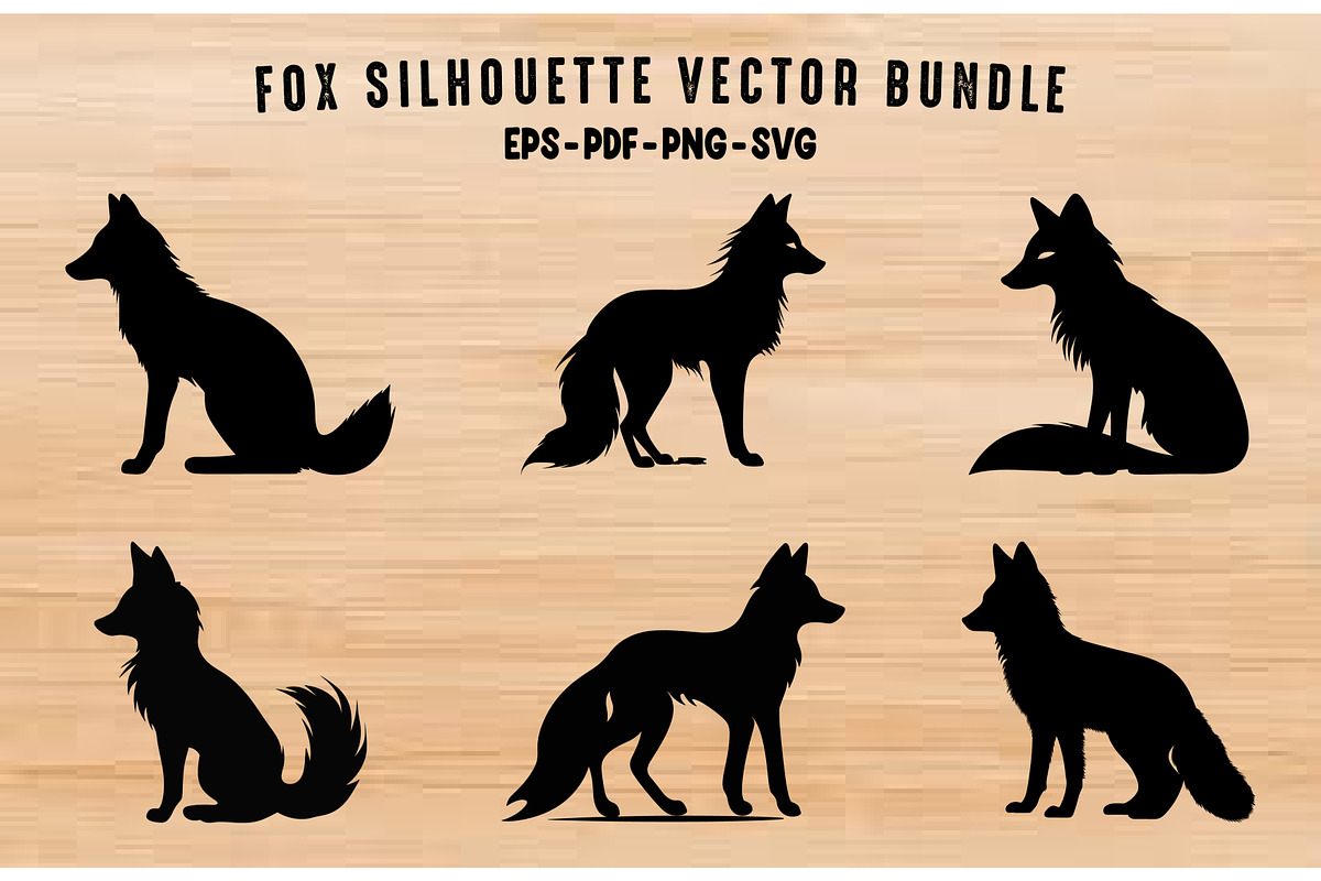 Arctic Fox Silhouette Clipart Set, an Animal Illustration by Gfx Expert Team (Photo 1 of 3)