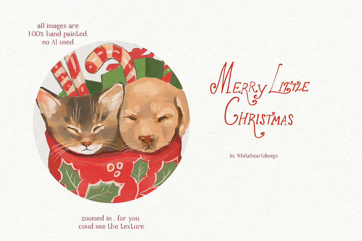 Vintage Christmas Illustrations, a Decorative Illustration by whiteheartdesign (Photo 21 of 22)