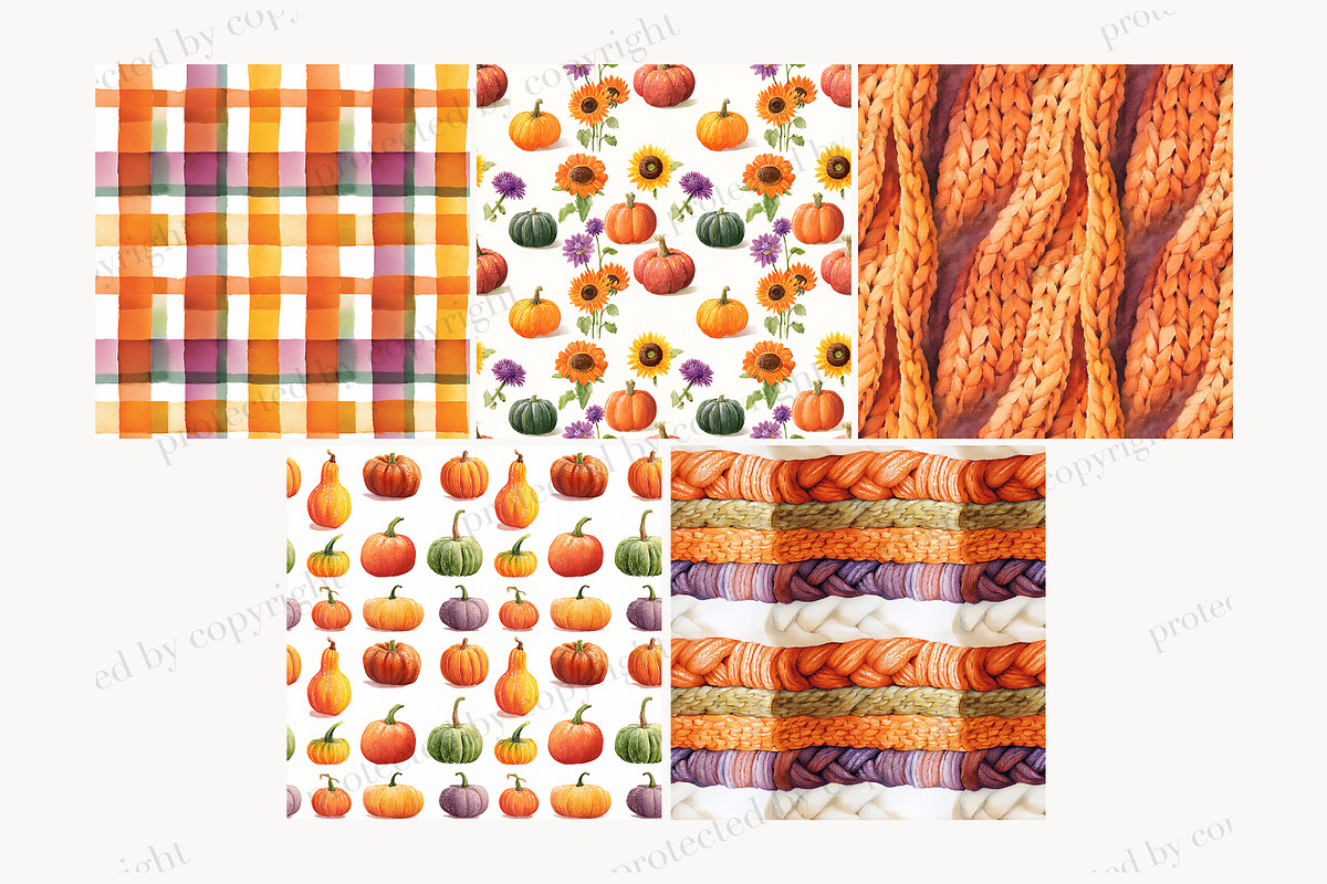 Autumn Paper Pattern Background JPEG, a Pattern Graphic by GlamArtZhanna (Photo 3 of 4)