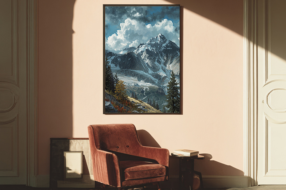 Realistic Nature Landscape Painting, a Wallpaper Graphic by Hamza067 (Photo 3 of 3)