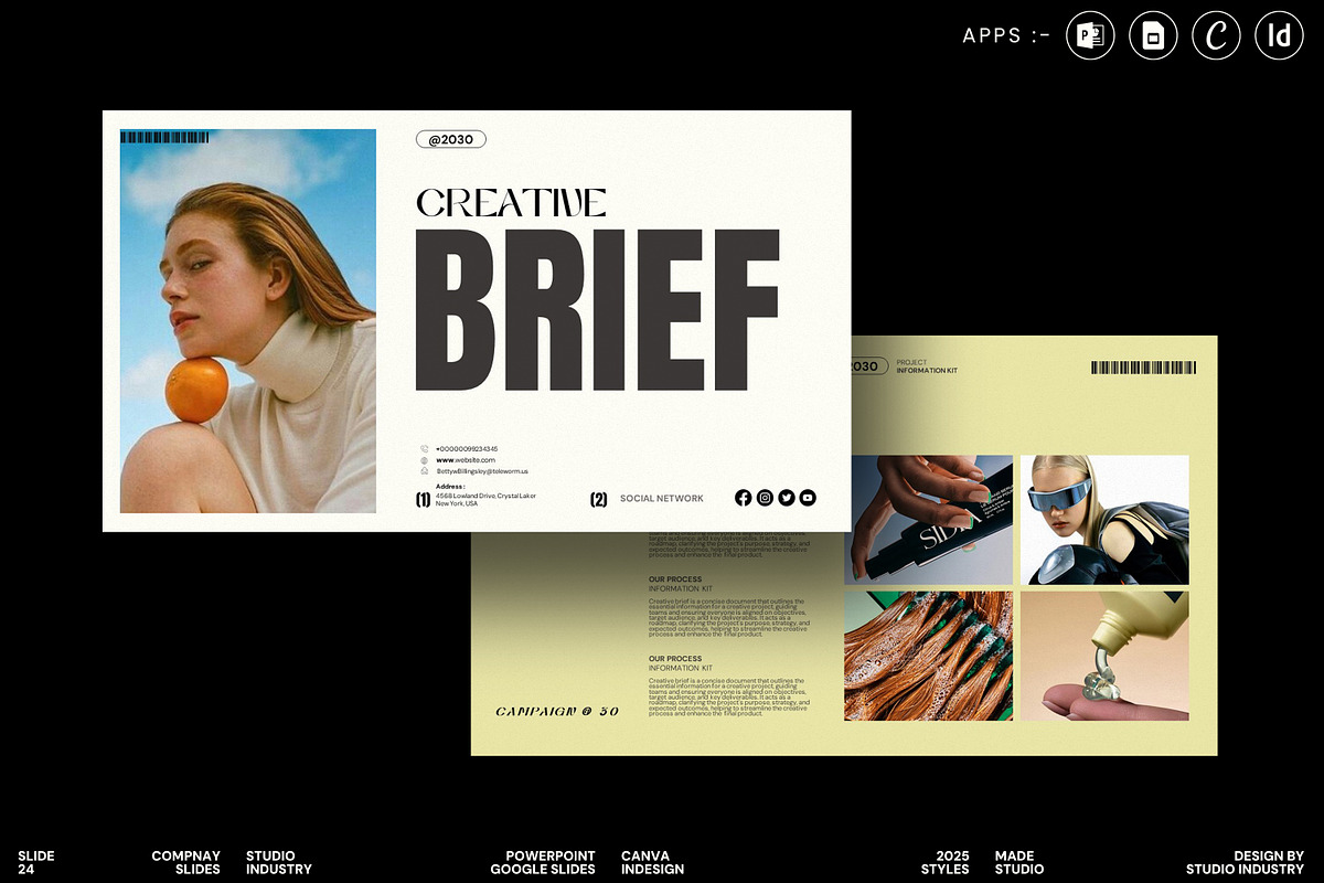 Creative Brief Campaign Template, a Presentation Template by Studio Industry (Photo 1 of 9)