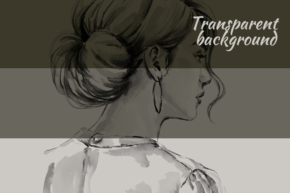 Fashion Illustration Ink painting, a Person Illustration by Elena Naumchenkova (Photo 2 of 4)