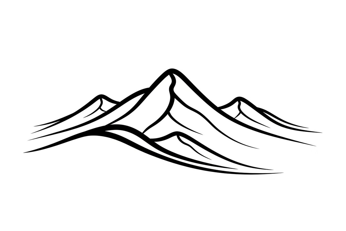 50 Mountain Landscape Silhouette Bun, an Illustration by Designer_Momina (Photo 25 of 51)