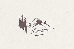 Hand Drawn Mountain Logos