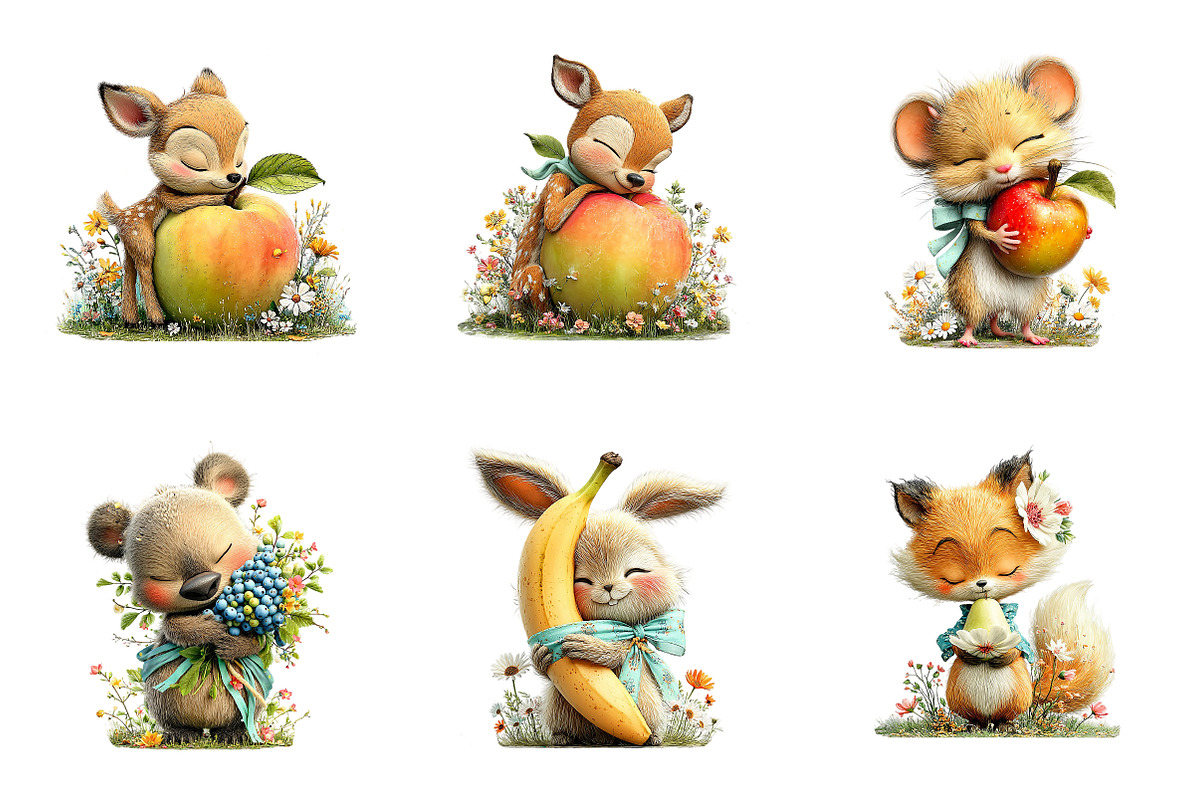 Whimsical Animals Clipart Bundle, a Transportation Illustration by SinaCreation (Photo 2 of 7)