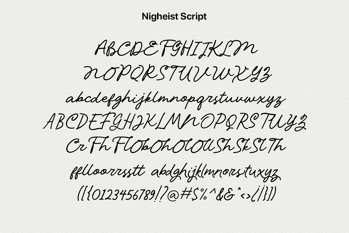 Nigheist - Monoline Script, a Font by Haps Space (Photo 10 of 13)
