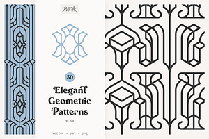 Elegant Geometric Patterns | V 02, a Pattern Graphic by dvtchk