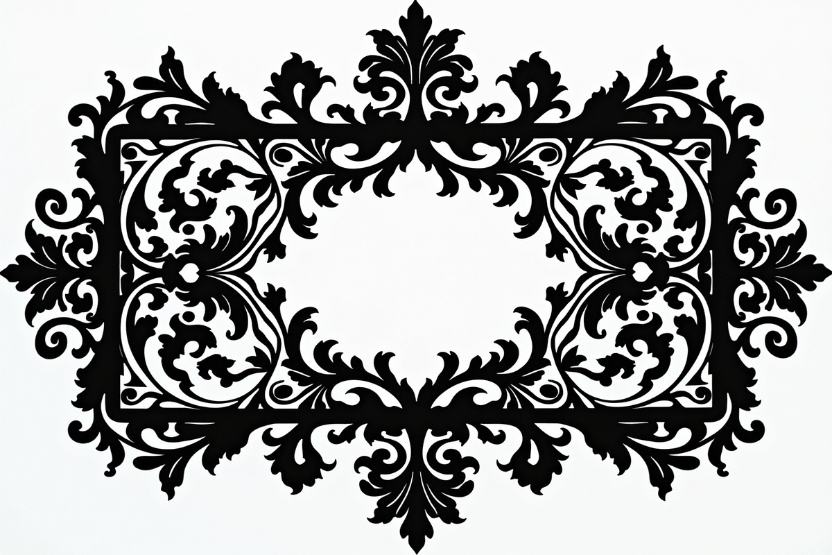 Elegant Laser Cut Floral Frames, an Illustration by abu67222 (Photo 6 of 7)