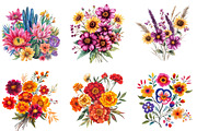 Mexican Flowers,, an Illustration by DreamArtGraphic (Thumbnail 4 of 4)