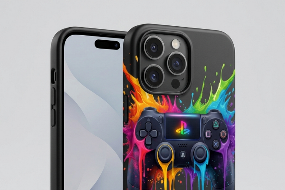 Rainbow Splash Game Controller, a Shirt Mockup by Vector Stall (Photo 15 of 15)