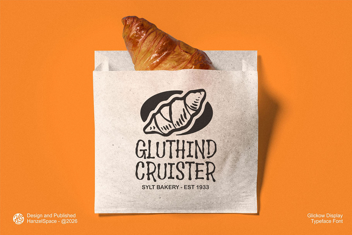 Glickow - Display Typeface Font, a Handwritten Font by HanzelSpace Studio (Photo 5 of 10)