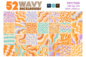 Wavy Abstract Backgrounds Pack