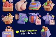 Shopping & Grocery 3D Icon Pack, a Food & Drink 3D Model by orenjidesign (Thumbnail 8 of 8)