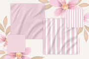 Pink Watercolor Flowers & Gold, a Decorative Illustration by Gribanessa (Thumbnail 7 of 13)