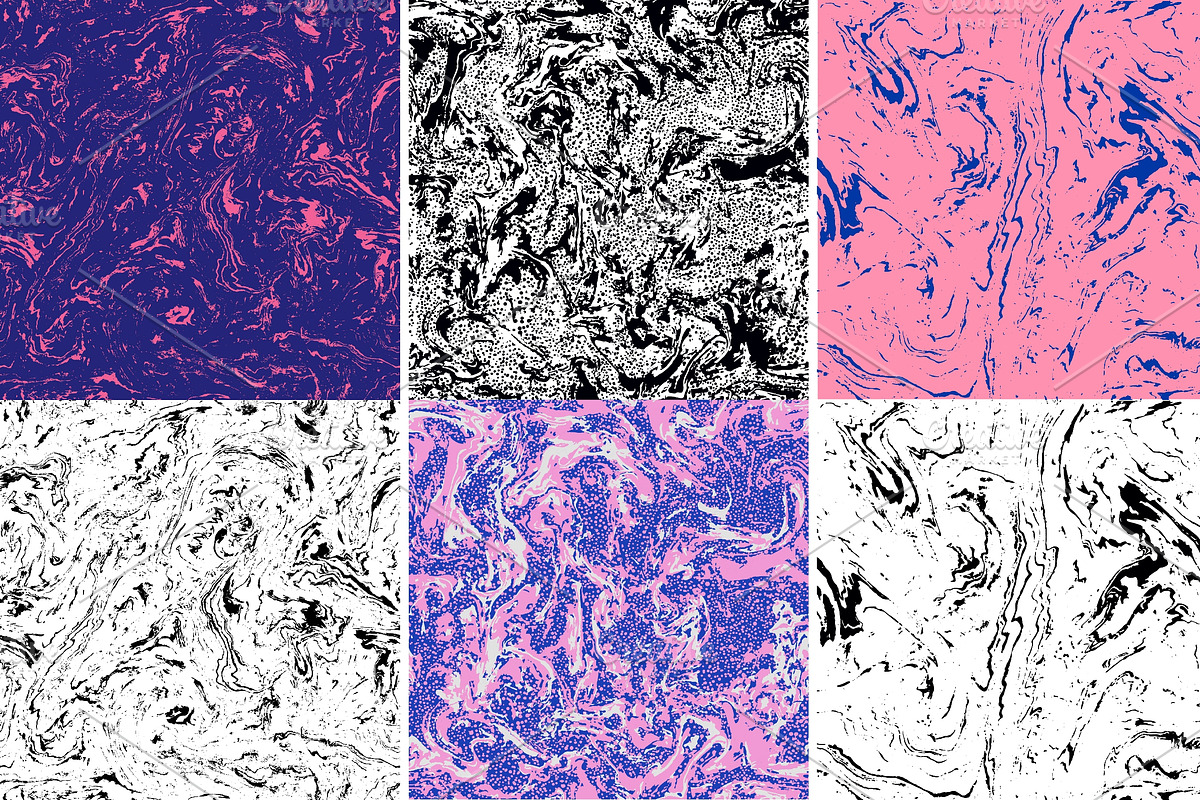 7 Marble seamless patterns set, a Pattern Graphic by Asyndrom (Photo 2 of 4)
