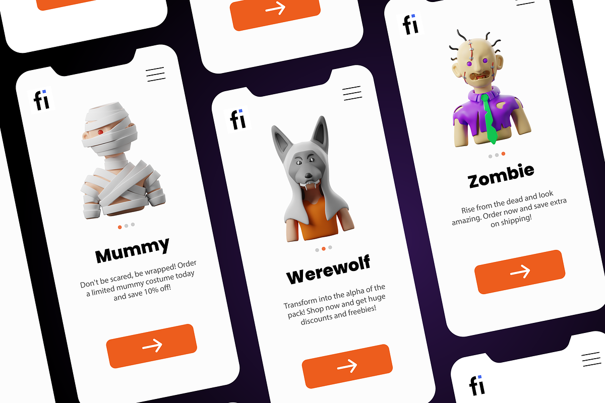 3D Halloween Icons, a 3D by Flat Icons (Photo 3 of 8)
