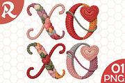 Romantic Faux Crochet XOXO Design, an Illustration by RobertsArt (Thumbnail 1 of 4)