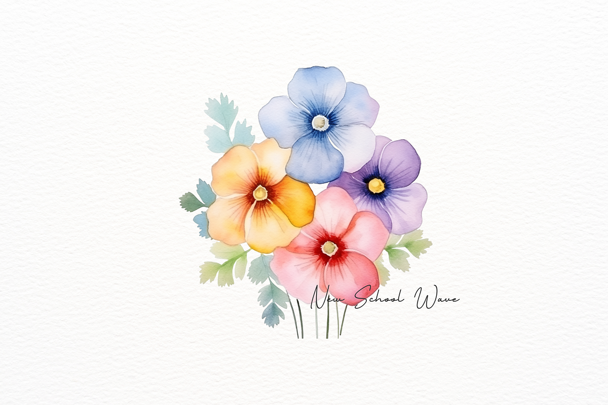 Watercolor Edible Flowers Clipart, an Object Illustration by New-School-Wave (Photo 3 of 5)