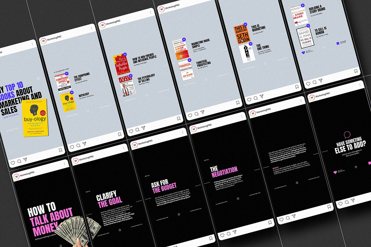Sales & Marketing Insta Carousel, a Social Media Template by AndrewPixel