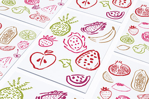 Tropical Summer Fruits Vector Bundle