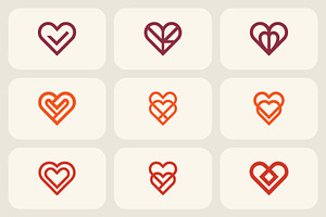 Geometric Heart Logo Bundle, a Branding & Logo Template by Vectorium Studio
