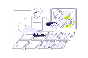 Packing food abstract concept vector, an Illustration by Visual Generation