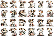 Whimsical Easter Dogs Clipart, an Illustration by Sublimation Artist (Thumbnail 2 of 7)