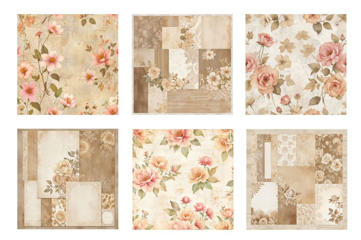 16 vintage floral textures, a Texture Illustration by pictures for you (Photo 4 of 6)