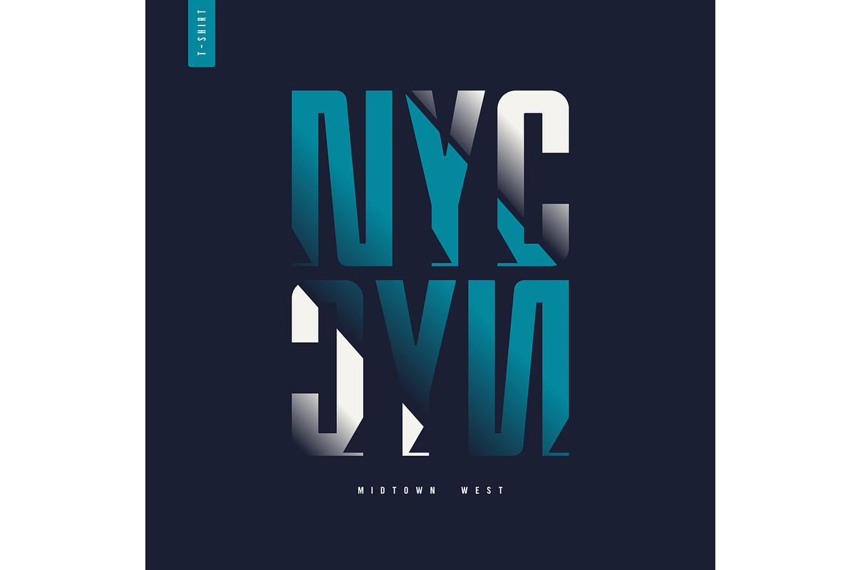 New York. Vector stylish graphic tee, an Illustration by rikkyal