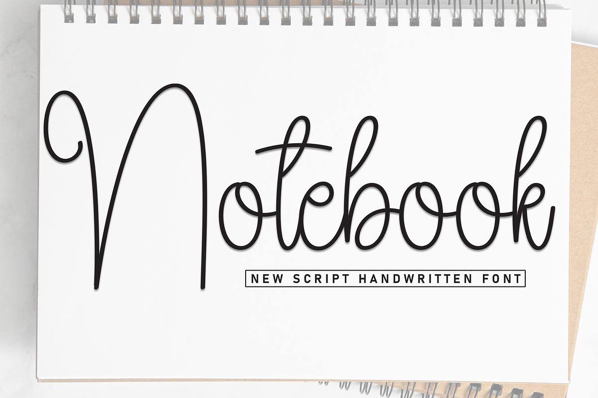 Notebook | Script Font, a Handwritten Font by Scratchones (Photo 1 of 8)