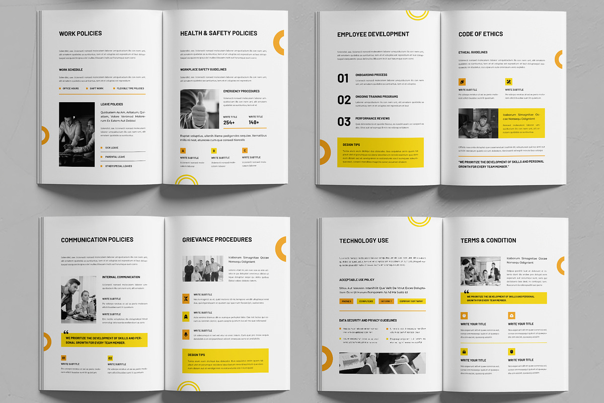 HR Employee Handbook Template, a Brochure Template by MightyDesign (Photo 3 of 6)