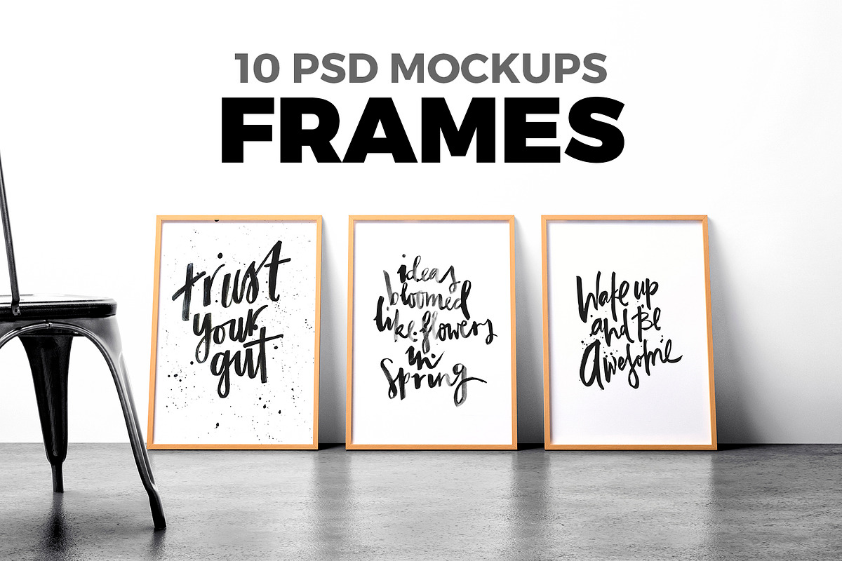 Poster Mockup Set, a Print Template by Egor Shkolnikov (Photo 1 of 9)