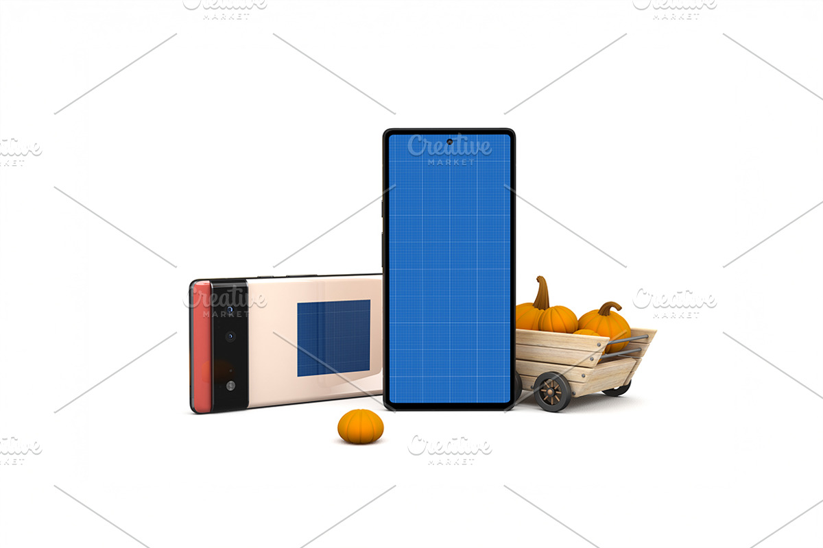 Thanksgiving Pixel 6 Mockup, an Android Mockup by Qaleb Studio