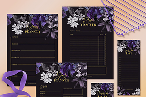 Dark Floral Printables Bundle