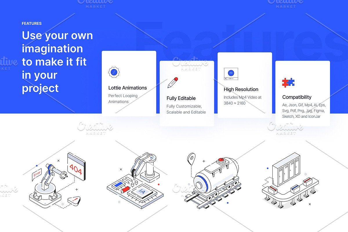 Isometric Engineering Icons, a Duotone Icon by Vectors Market (Photo 2 of 7)