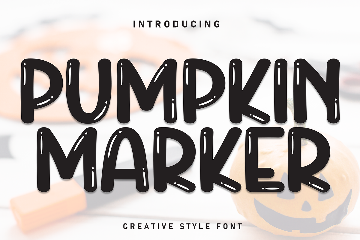 Pumpkin Marker | Script Font, a Script Font by Scratchones (Photo 1 of 8)