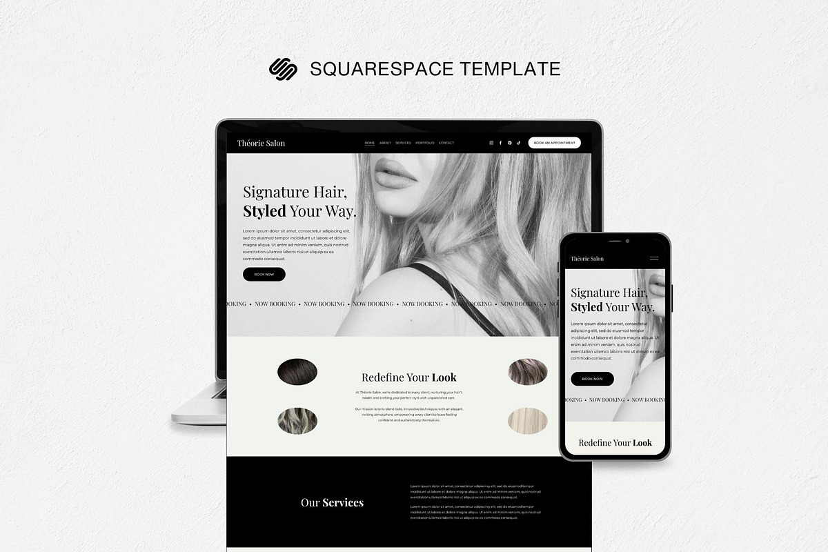 Squarespace 7.1 Template: Théorie, a Squarespace Template by Deb Creative Studio (Photo 1 of 9)
