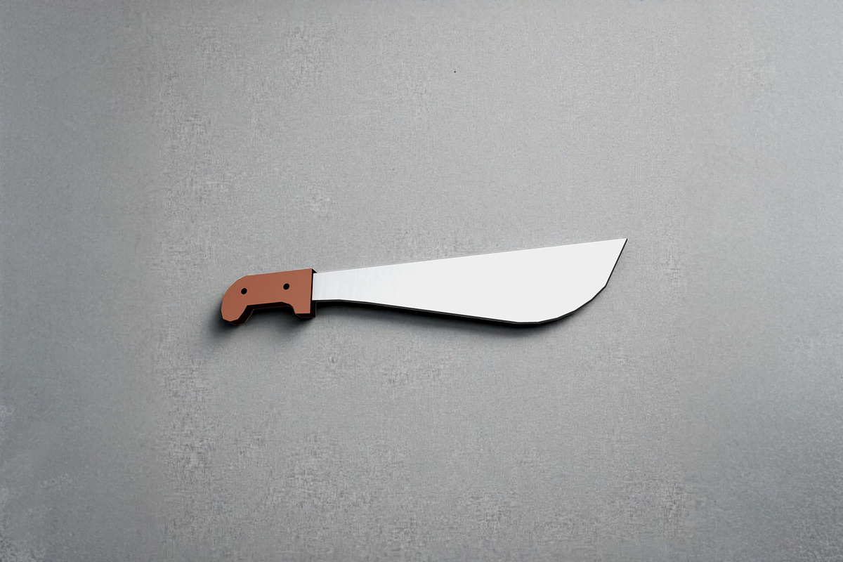 Machete Knife - 3d papercraft preview 4
