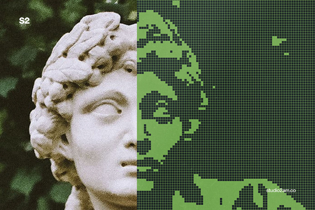 LCD Machine - Retro Display Effect, a Texture Graphic by Studio 2am (Photo 2 of 7)