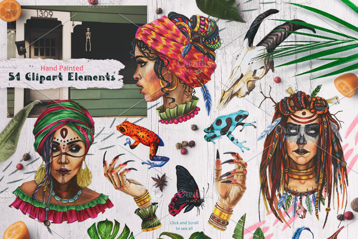 Voodoo Witch Set, an Illustration by Fluffy Unicorn (Photo 8 of 10)