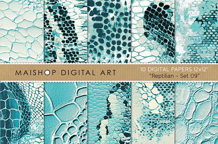 Reptile Pattern Digital Papers, a Pattern Graphic by Maishop
