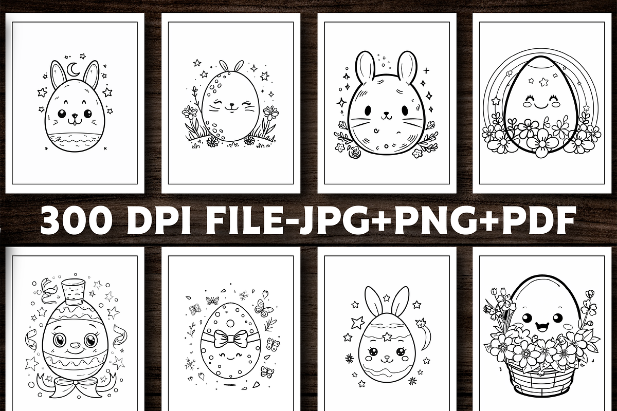 Easter Egg Coloring Book For Adults, a Seasonal Illustration by Design Station (Photo 4 of 5)