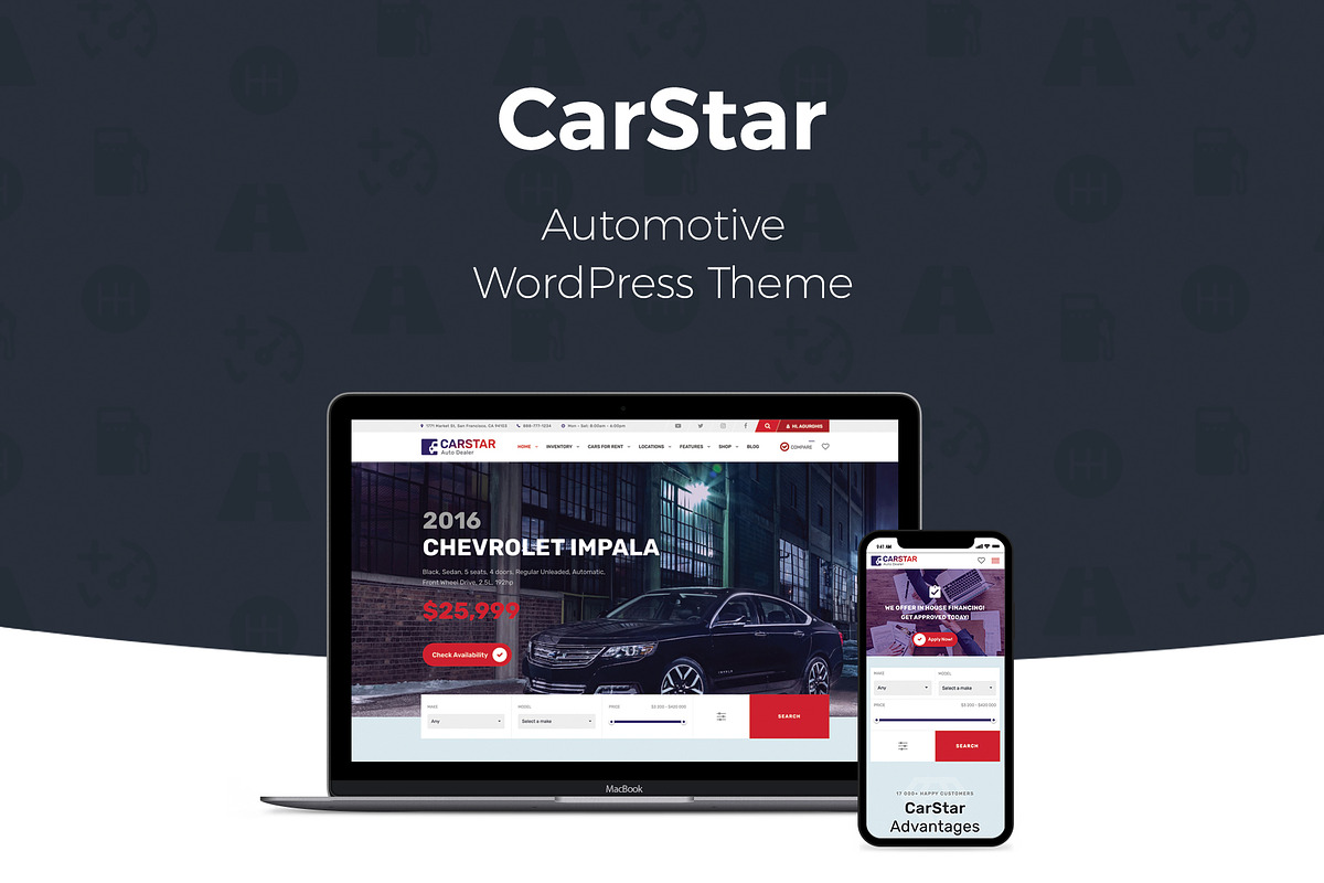 CarStar - Automotive WordPress Theme, a WordPress Template by FantasyThemes (Photo 1 of 11)
