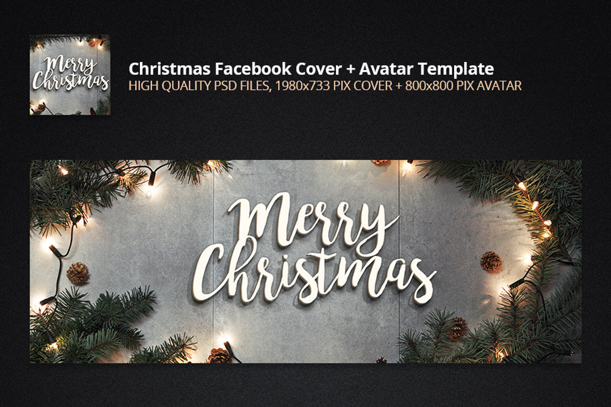 Christmas Facebook Cover + Profile, a Social Media Template by pixart_pm (Photo 2 of 4)