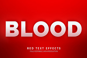 Blood Text Style Effect Mockup