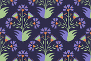 Seamless ethnic floral, a Pattern Graphic by elyomys (Thumbnail 1 of 3)